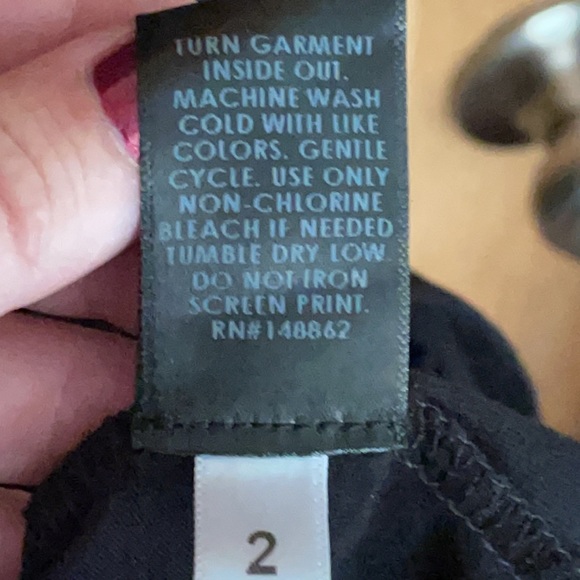 Torrid black long sleeve top with heart detail on sleeves size 2 (18/20) - Picture 5 of 6